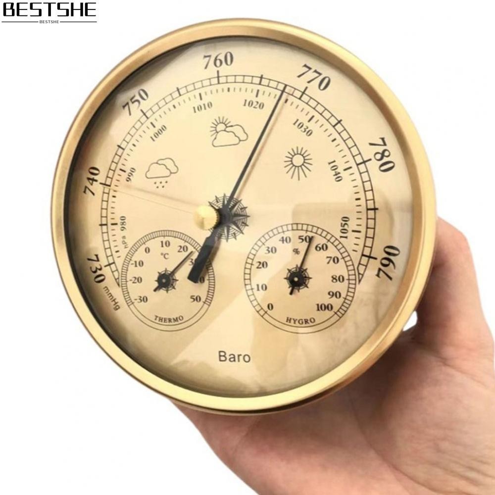 {bestshe}Multifunction 130mm Barometer with Thermometer Hygrometer For Indoor and Outdoor