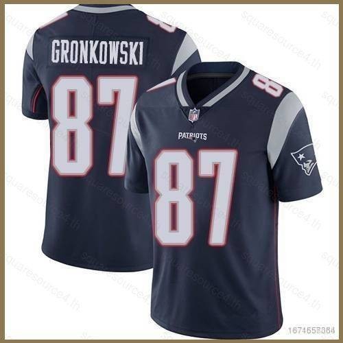 New England Patriots NFL Football Jersey Tshirt Tops No.87 Gronkowski Legend Jersey Loose Sport Tee Unisex