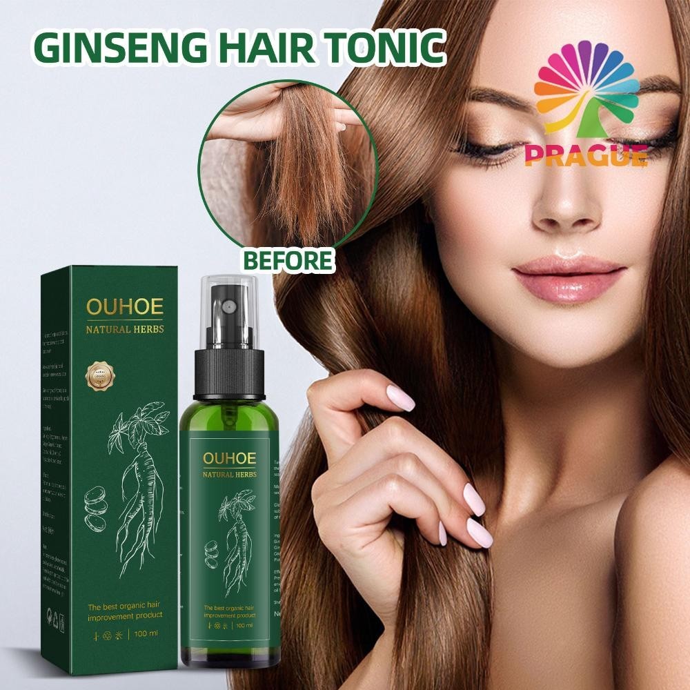 100ml Ginseng Hair Growth Serum Mist Hair Nourishing Essences Spray [prague.th ]