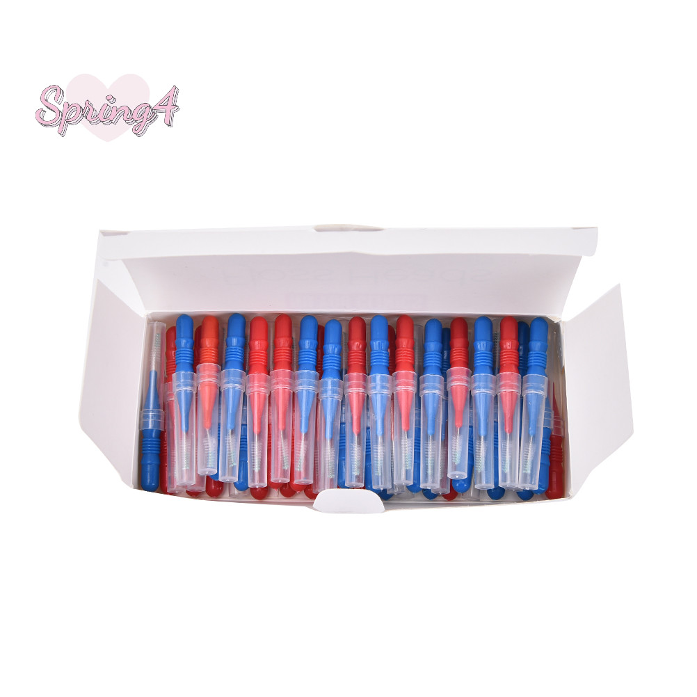 <Spring4 > 50x ทําความสะอาดฟันไหมขัดฟันหัวสุขอนามัยพลาสติกแปรงซอกฟันไม ้ จิ ้ มฟัน Nice