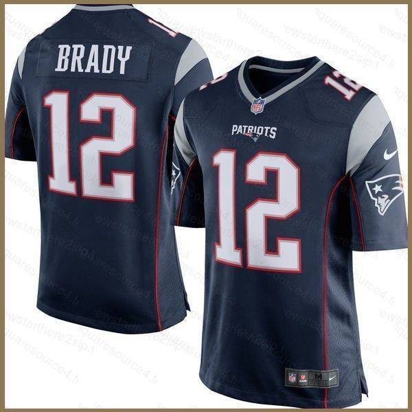 New England Patriots NFL Football Jersey Tshirt Tops No.12 Tom Brady Soccer Jersey Sport Tee Unisex