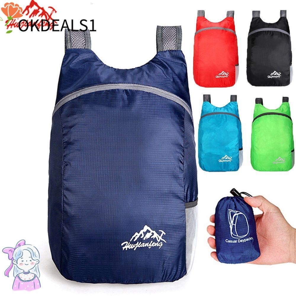 Dealshop กระเป๋าเป้สะพายหลังน้ําหนักเบา Packable 20L กระเป๋าเป้สะพายหลังกันน้ํานาโนแบบพับได้