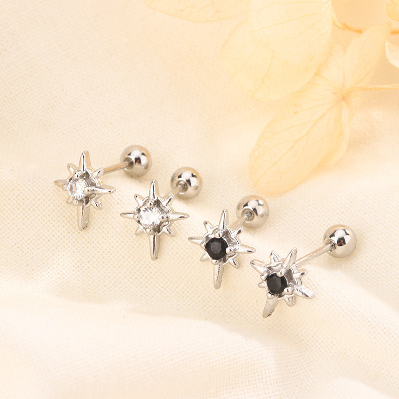 Hexagram Star ต ่ างหูสําหรับผู ้ หญิงใหม ่ Helix ต ่ างหู Mini Hypoallergenic เจาะต ่ างหูชุดอุปกรณ ์ เสริมเครื ่ องประดับ