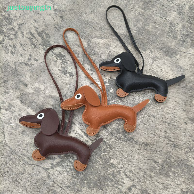 [JBTH] คลาสสิกน่ารักหนังลูกสุนัขสุนัขพวงกุญแจจี้น่ารัก Dachshund กระเป๋า Charm โทรศัพท์จี้ Trinket พวงกุญแจอุปกรณ์เสริม [JB]