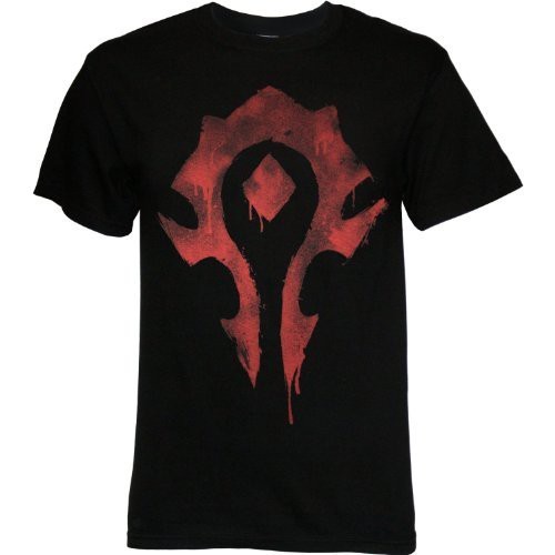 อเนกประสงค์diy Men T shirt  World Of Warcraft Horde Spray เสื้อยืดสําหรับผู้ใหญ่ 781491