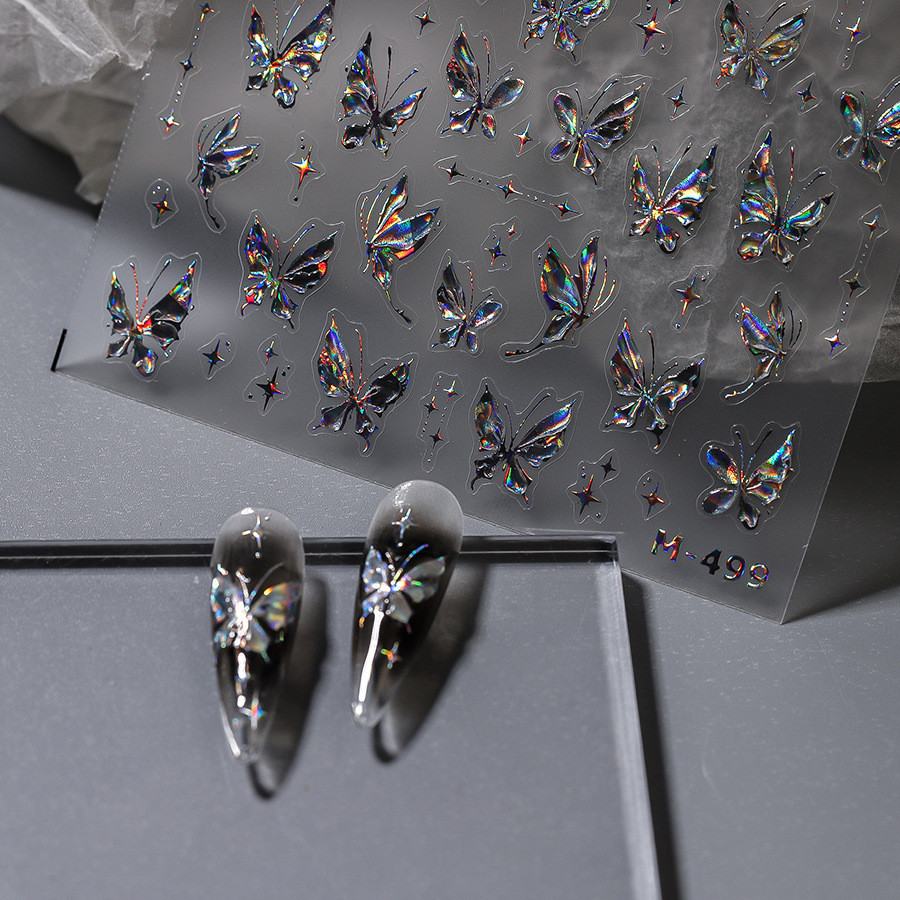 [Meow.Sensei] New Craft pro สามมิตินูน TENSOR Starry Sky Butterfly ins กาวสติกเกอร์แต่งเล็บ Gilding Series M-499 - รูปที่ 2