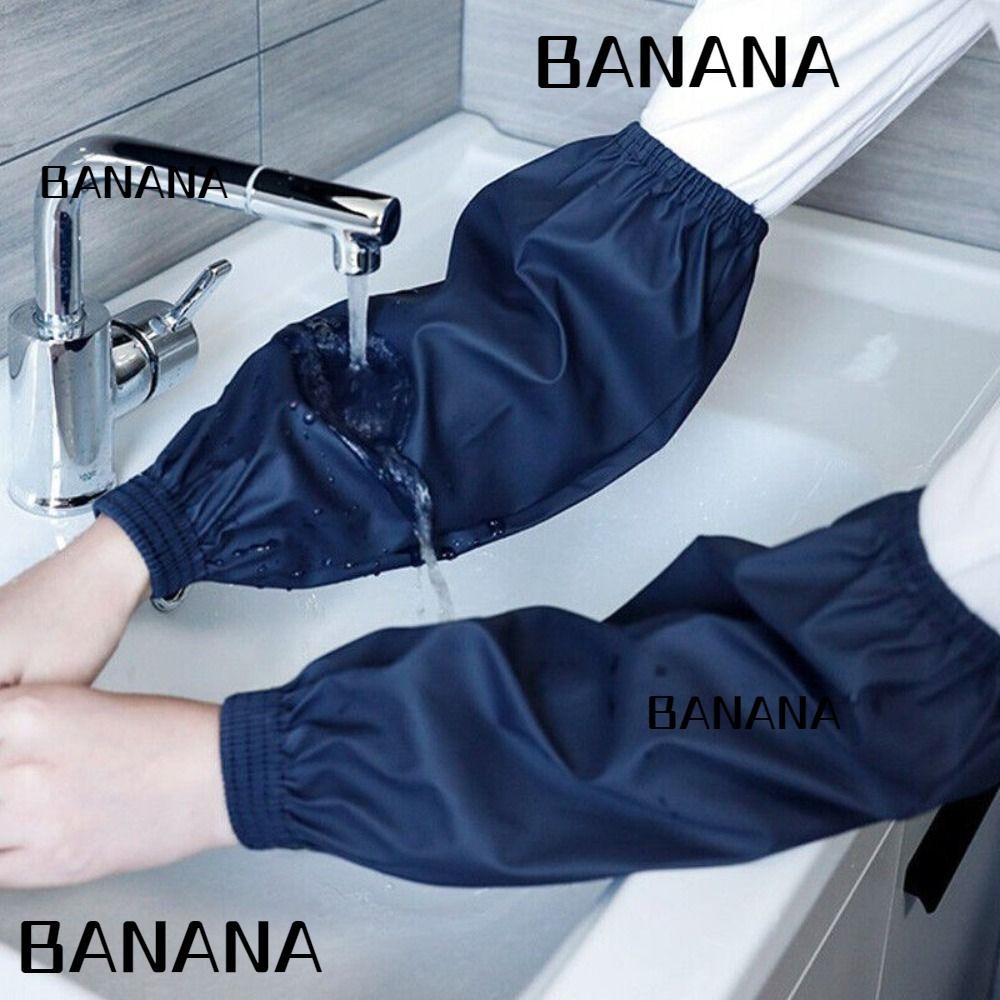 Banana1 2 คู่แขนแขน,กันน้ํากันน้ํามัน,ครอบคลุมหนัง Colourful ที่ถอดออกได้แขนแขนห้องครัว