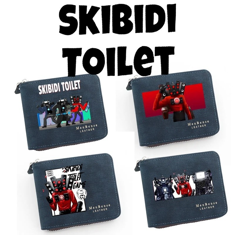 กระเป ๋ าสตางค ์ ซิปหนังพรีเมี ่ ยม Skibidi Toilet series ใหม ่ สามารถถือรูปถ ่ าย เหรียญ บัตรธนาคาร และของขวัญคุณภาพสูง