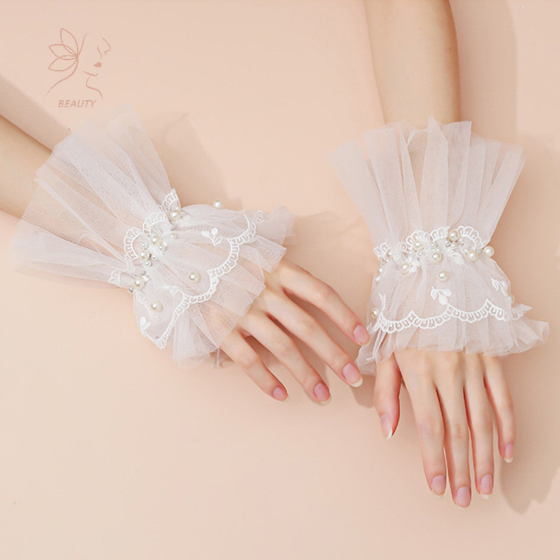 [maybeauty] ตกแต่งเล็บสําหรับเล็บลูกไม้ปลอมจีบข้อมือแต่งเล็บการถ่ายภาพ Props แขนปลอมอุปกรณ์เสริม Ch {TH}