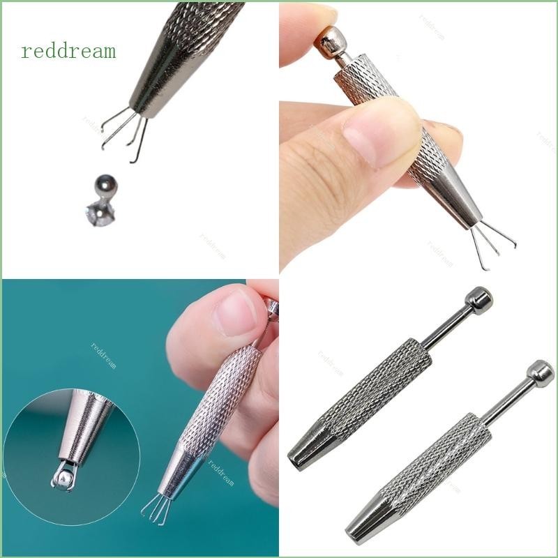 Redd ลูกปัด Pick Up เครื ่ องมือ Clamp Body Piercings Forcep 4Claw Prong แหนบ Catchers