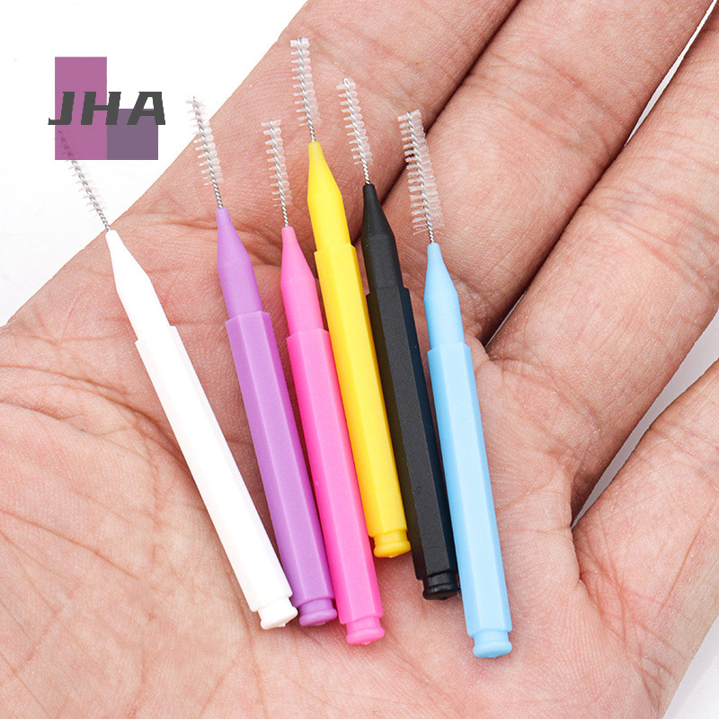 [JHA ] 10 ชิ ้ นทําความสะอาดแปรงซอกฟันแปรงไหมขัดฟันจัดฟันแสงเลือก Flossers Picks แปรงขนตาความงามเครื ่ องมือแปรงใหม ่
