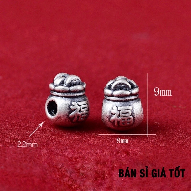 [S999 Silver] HTJEWELRY กระเป๋าใส่เงินชาร์มเงิน 3D PH953