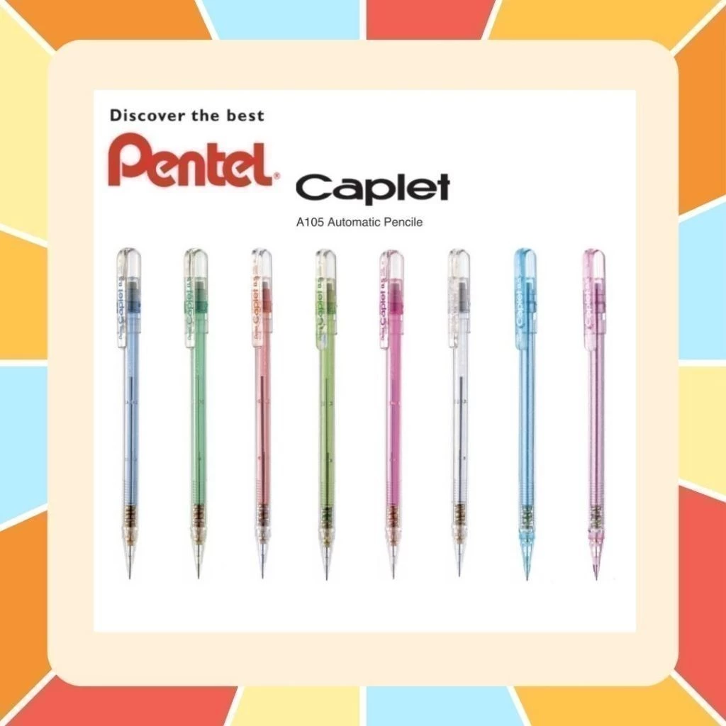 (ราคาพิเศษ) ดินสอกด Pentel Caplet 105 ขนาด 0.5 MM ดินสอกดแบบปอก ใช้ดี ราคาไม่แพง ดินสอกด้ามใส น้ำหนักเบา ราคาประหยัด