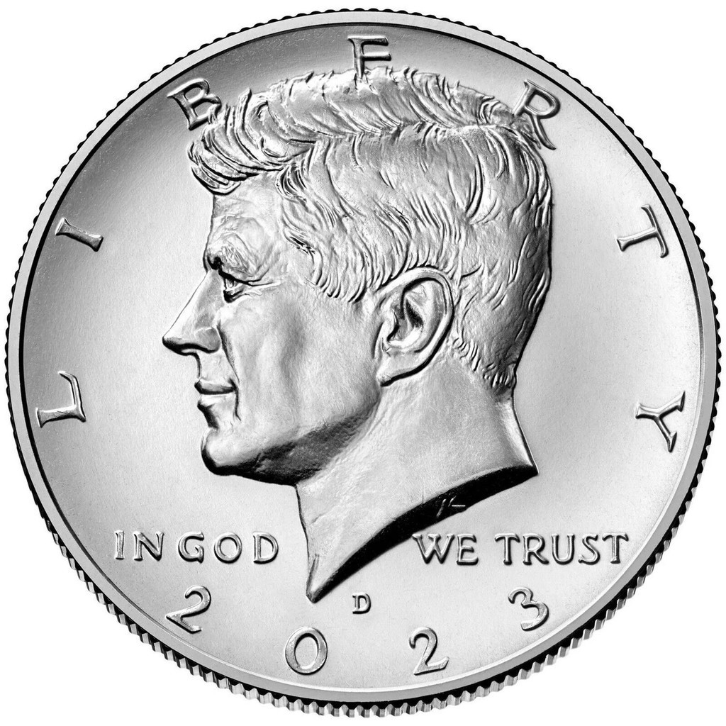 Fidelity American 50 US Dollars Coins Semi-US Dollars 2023 Kennedy Eagle เส้นผ่านศูนย์กลาง 31 มม. เห