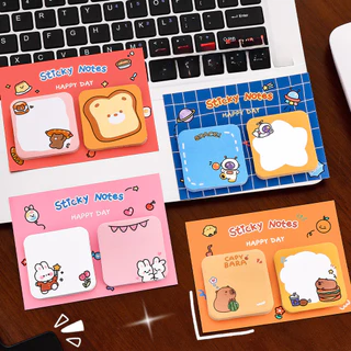 60 แผ ่ นน ่ ารัก capybara Sticky Notes นักเรียน Tearable Note Paper Set