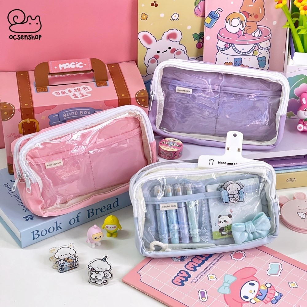 Minus One Eslite กระเป๋าใส่ปากกา 2 ช่อง (21x12ซม.)