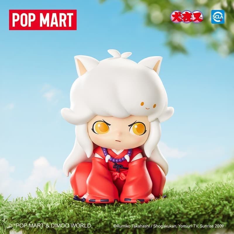 สต็อกพร้อม Popmart DIMOO Inuyasha รูปตุ๊กตาตุ๊กตาน่ารักของขวัญวันเกิดของเล่น