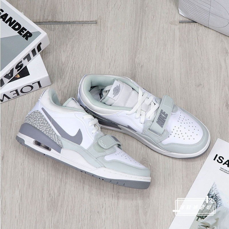 NK AIR a/j LEGACY 312 LOW Mint สีเทา สีขาว Burst Crack Retro FV8115-101