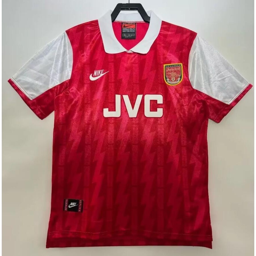 Retro 1993-94 Arsenal Home เสื ้ อฟุตบอลคุณภาพสูงผู ้ ชายเสื ้ อแขนสั ้ น