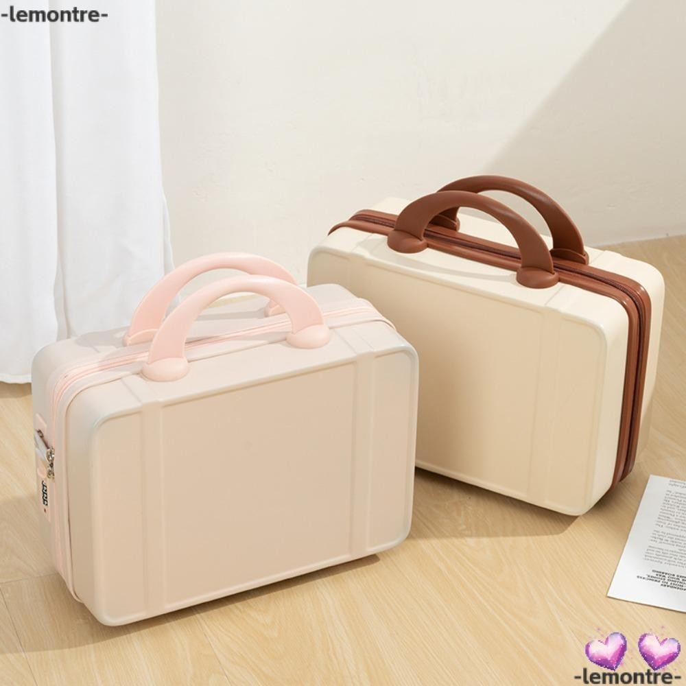 Lemontre กระเป๋าเดินทาง ABS มีซิป พร้อมตัวล็อก ใบสั้น สําหรับเดินทาง