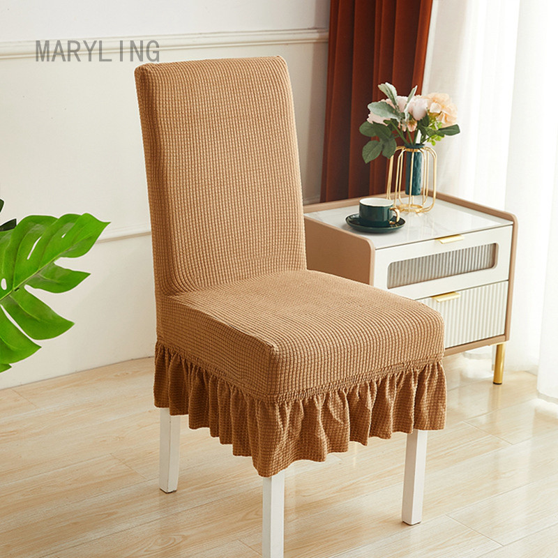 Maryling กระโปรงหนา ผ้าคลุมเบาะยืดหยุ่นชิ้นเดียว Telescopic Universal ถักเบาะรองนั่งยืดหยุ่นหนา