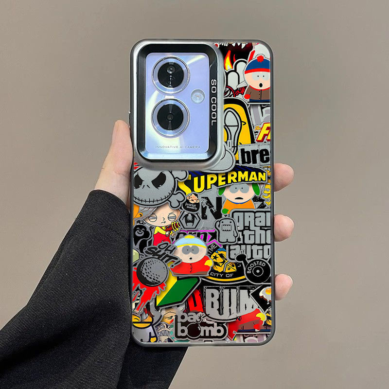 เคส OPPO A79 5G เคส OPPO A60 อะนิเมะ เคส แบรนด์อินเทรนด์ เคสกันกระแทก เคสโทรศัพท์ เนื้อแมตต์ พร้อมตัวป้องกันเลนส์กล้อง สําหรับผู้ชาย