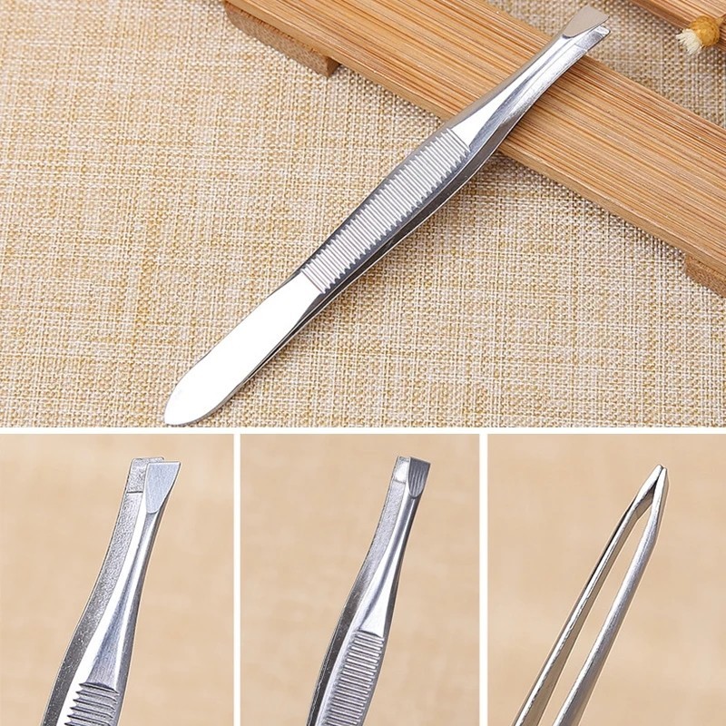 2 สไตล์ Professional Eyebrow Hair Removal Tweezer เครื่องมือสแตนเลสสะดวกไม่เป็นสนิม