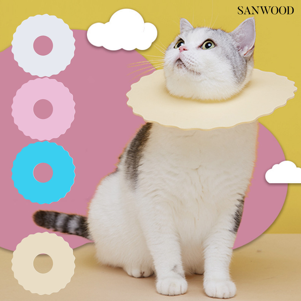 Sw.z- 5 ชิ้น/เซ็ตปลอกคอป้องกันสัตว์เลี้ยงป้องกันการกัด Anti-Lick Ultra-Light น่ารักกระดูกสันหลังส่วน