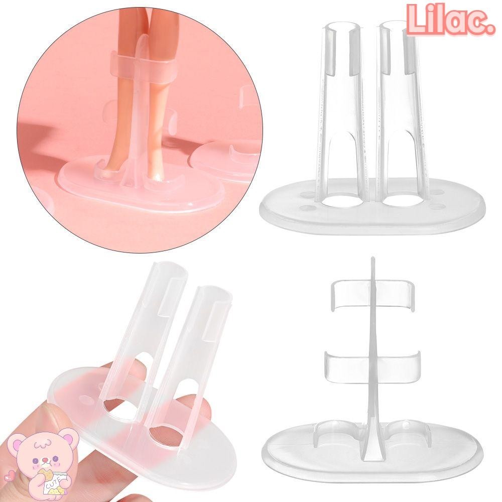 Lilac 5 ชิ้น/เซ็ตตุ๊กตาขาตั้งเด็กตุ๊กตาพลาสติกใสรองรับขาผู้ถือสําหรับตุ๊กตาบาร์บี้