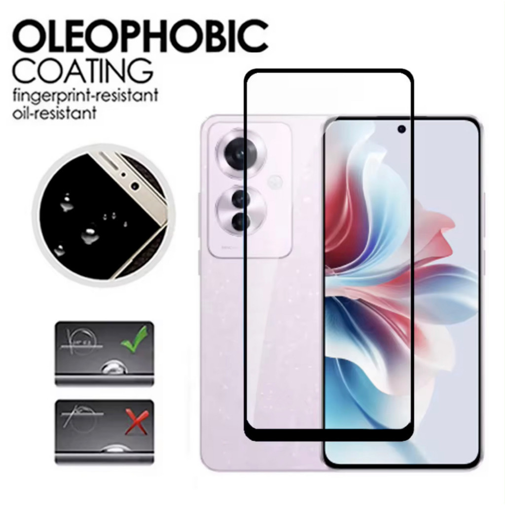 ฟิล์มนิรภัยเต็มจอ for OPPO Reno14 14F 14Pro Reno15 15F 15Pro 15Promax A5X A5i A5Pro A5iPro Reno13 13F 11F ฟิล์มกันกระแทก