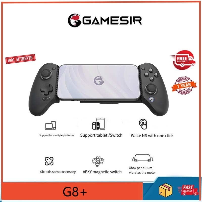Gamesir G8+ คอนโทรลเลอร์เกมมือถือไร้สายแท็บเล็ตมือถือสวิตช์ Android เกมมือถือพีซี NS คอนโทรลเลอร์บลูทูธ