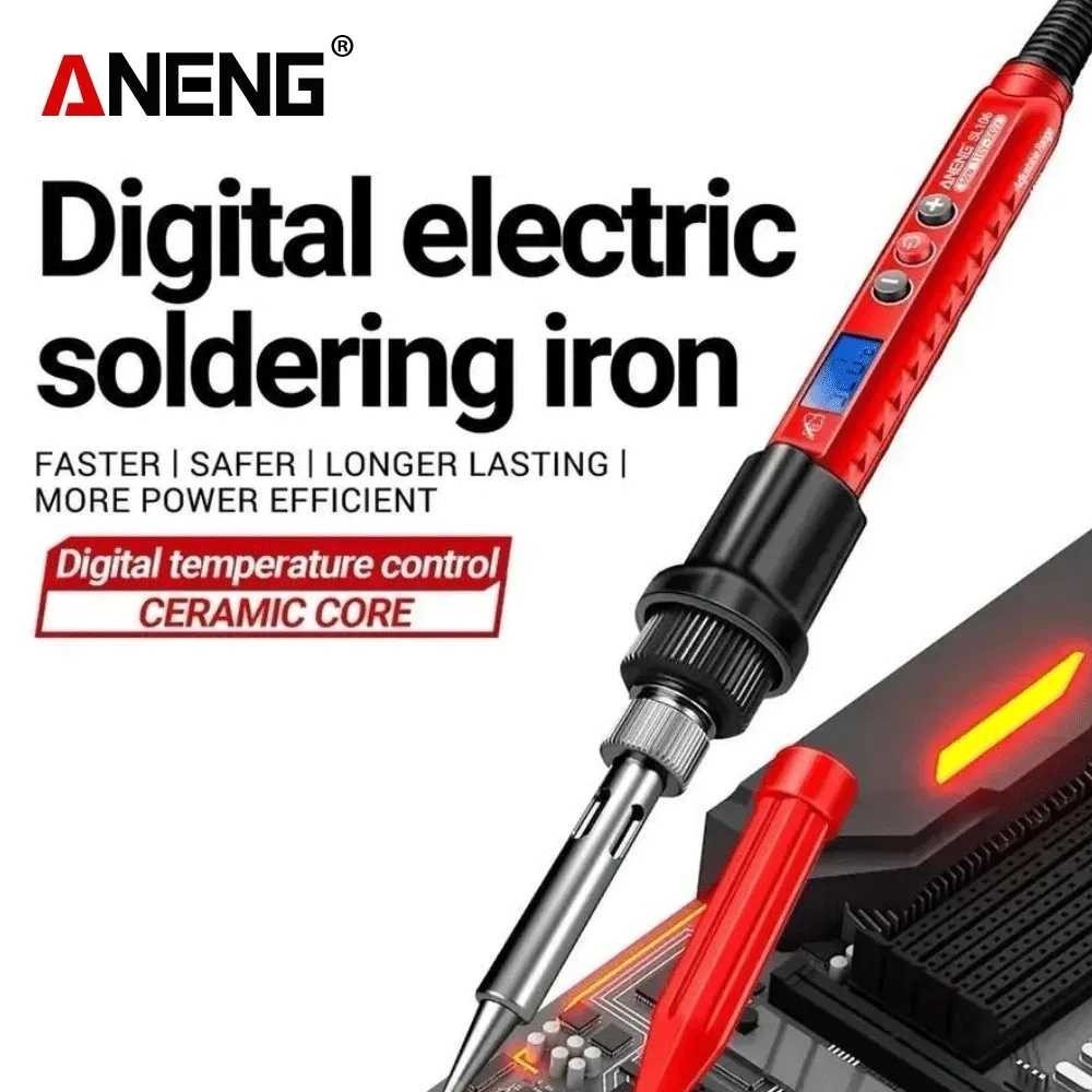 ปรับอุณหภูมิจอแสดงผล LCD EU Plug 60W หัวแร้งไฟฟ้า - SL106