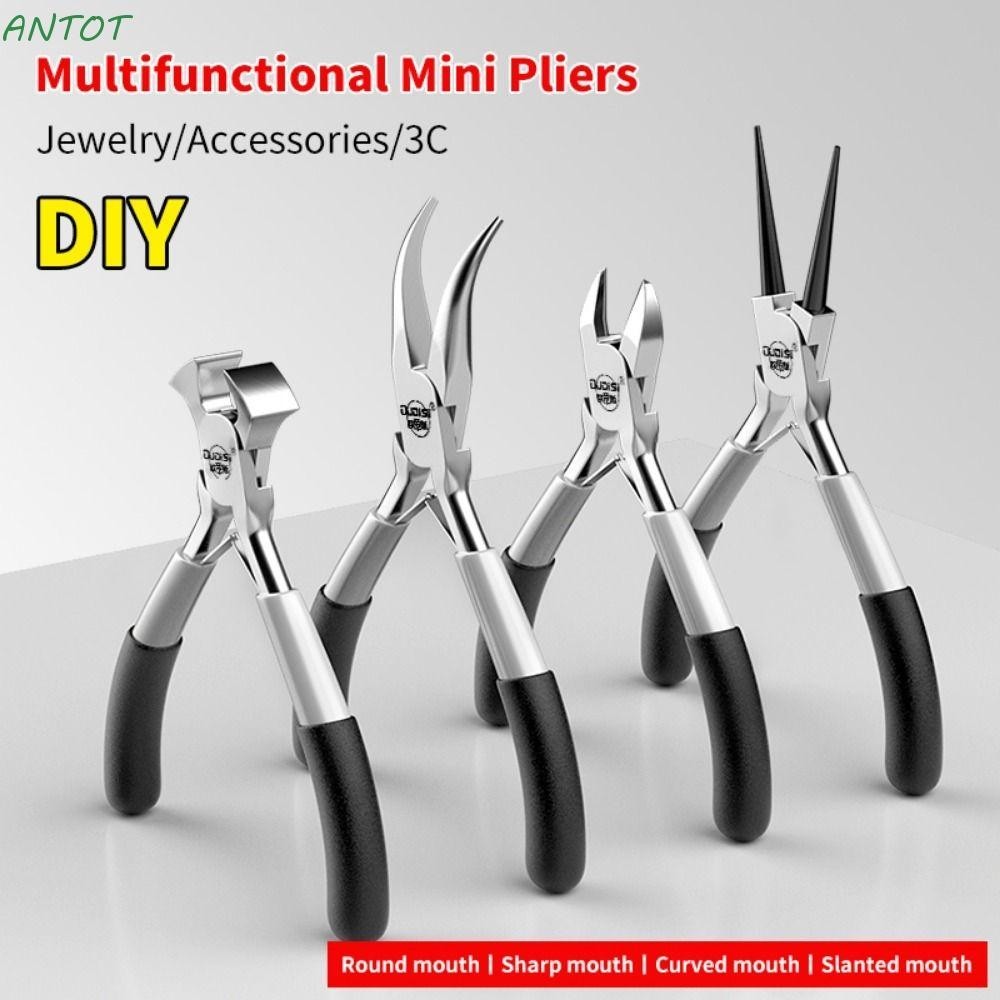 Antot 1 ชิ้น Mini คีม, Handcraft Beading ฉนวนเส้นทแยงมุมเครื่องประดับทํา Plier, ทนทานอเนกประสงค์ 5 นิ้วคีมจมูกเข็มคีมตัดลวดสําหรับ DIY เครื่องประดับขนาดเล็ก