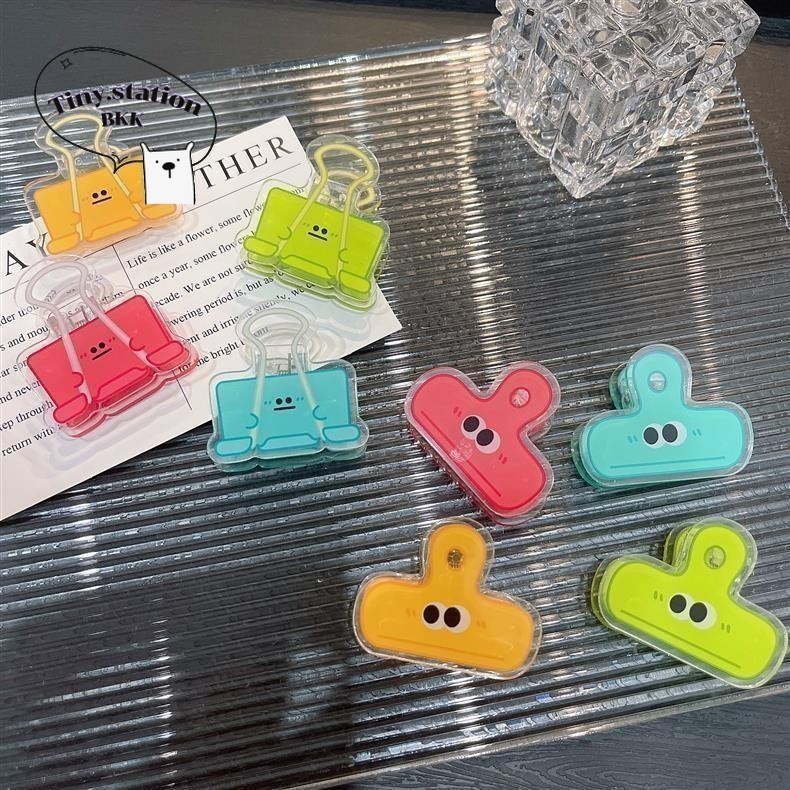 ตัวหนีบเอกสาร ลายการ์ตูนน่ารัก คลิปหนีบกระดาษ อะคริลิก พร้อมส่ง 4 สี
