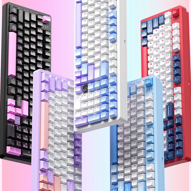 Leobog Hi98 CNC อลูมิเนียมคีย์บอร์ดแบบมีสาย RGB Custom ปะเก็นโครงสร้าง E-sports เกมสํานักงานเฉพาะ