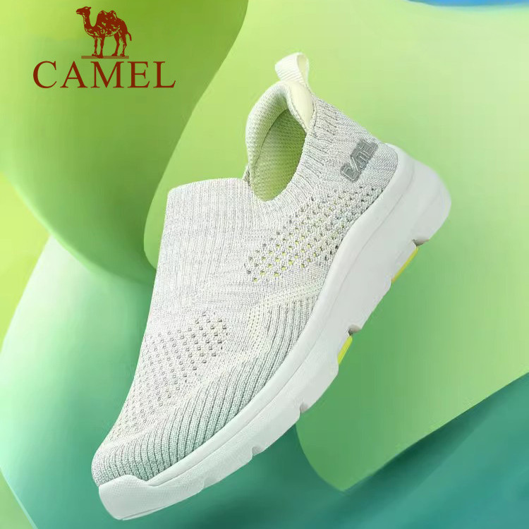 Camel Men Outdoor Leisure Spring Dad Non-Slip Mom Slip-on Sports Mesh Shoes