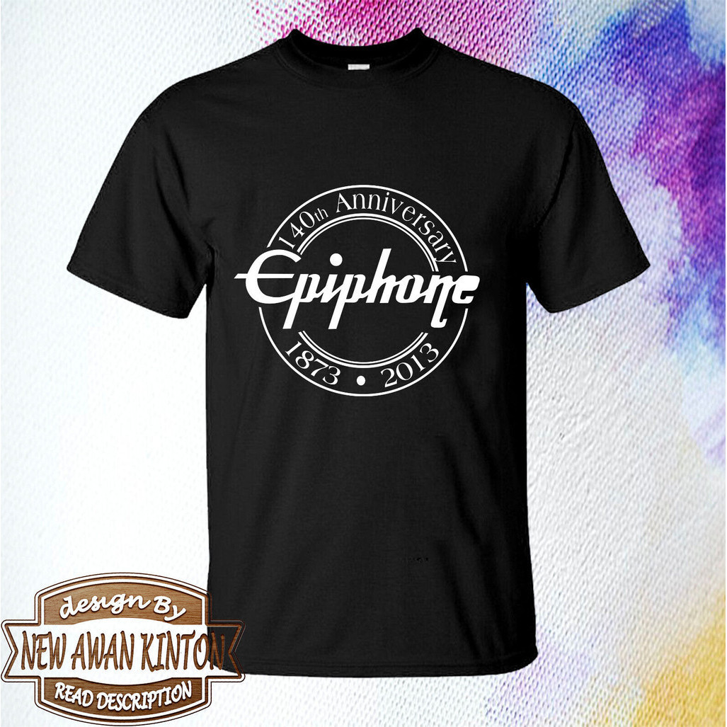 เสื้อยืด Epiphone Guitar Logo ผู้ชาย สีดํา สี