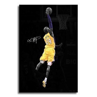 1Pcs Canvas Print Kobe Bryant lakers Black Mamba 24 basketball sport Poster with Frame Wall Decor Ca