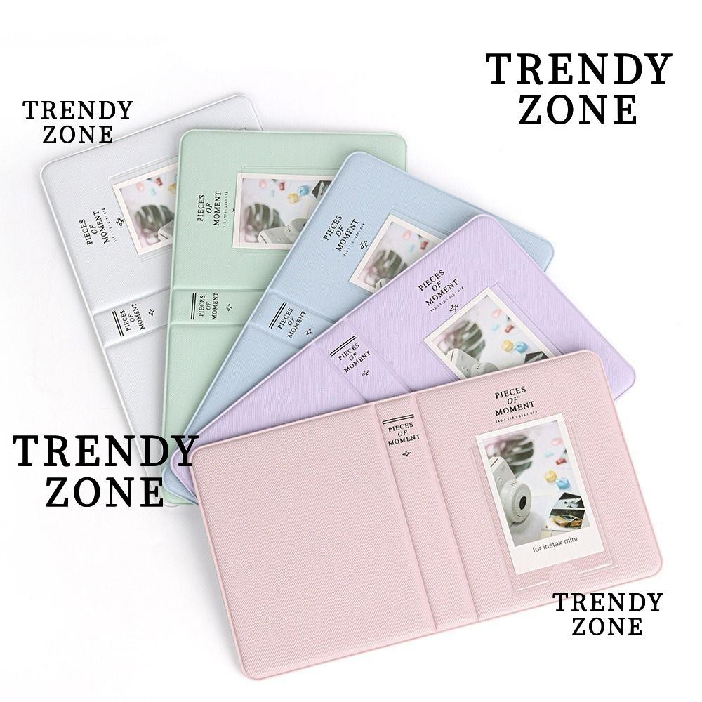 Trendyzone อัลบั้มภาพกล้องทันที, แสตมป์หนังสือเก็บภาพ 3 นิ้ว, หนัง PU 64 กระเป๋าตั๋วภาพยนตร์การ์ดสําหรับ Fujifilm Instax Mini 12/11/9