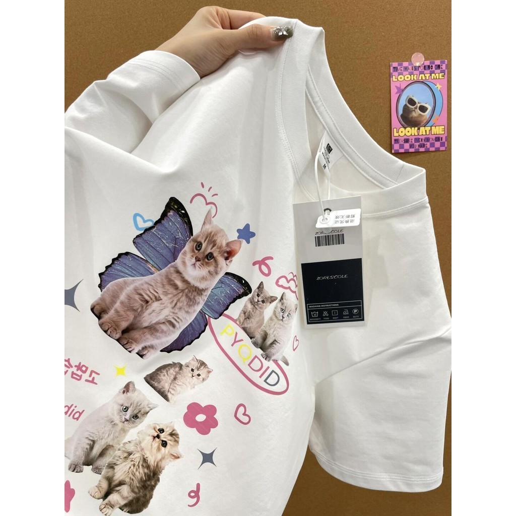 พร้อมส่ง เสื้อ พร้อมส่ง เสื้อยืดแขนสั้น คอกลม โอเวอร์ไซซ์ สไตล์เกาหลี แฟชั่นสําหรับผู้ชาย และผู้หญิง เสื้อยืดพิมพ์ลาย