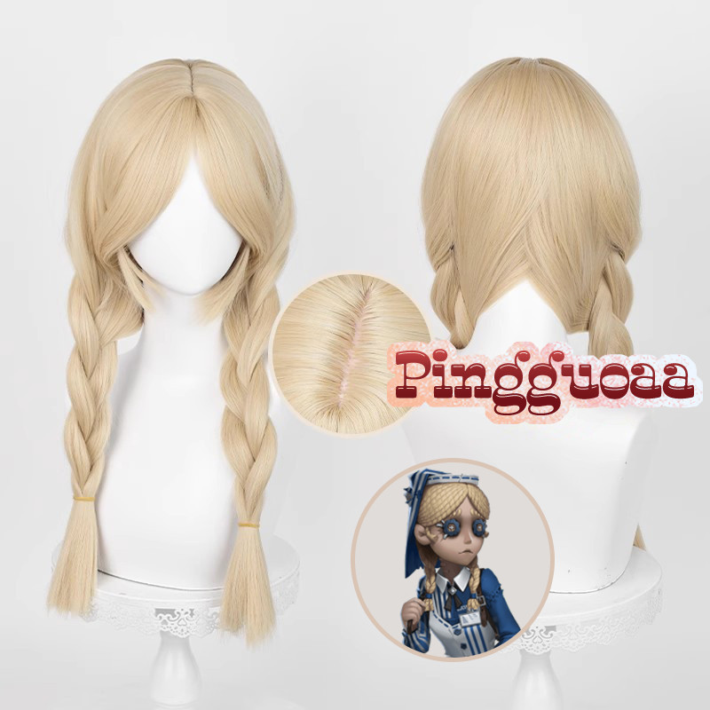 【Manmei】Identity Ⅴ Lawson Partner Anne Lester Cosplay Wig 56cm Long Light Gold Heat Resistant Synthe