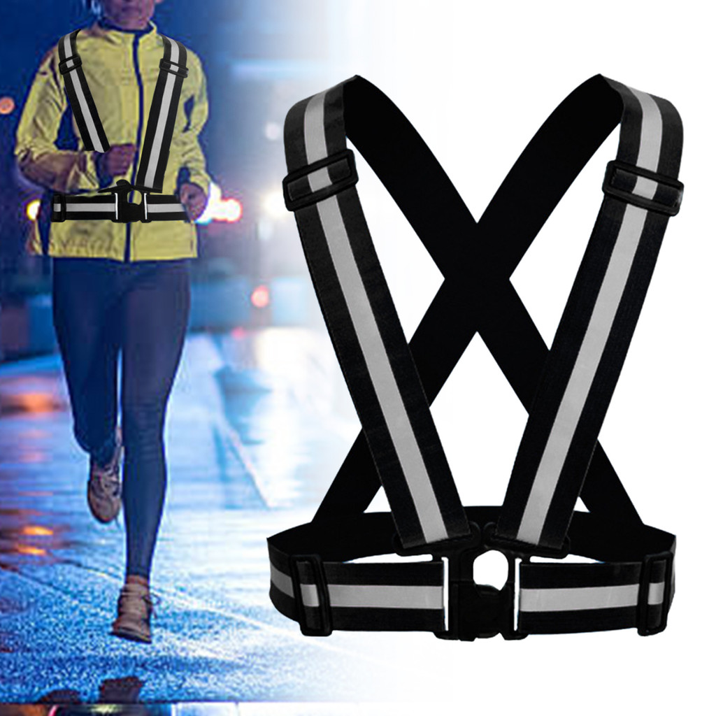 BrighthoorHighlight สายรัดสะท้อนแสง Night Work Security วิ่งความปลอดภัยปรับเสื้อกั๊กสะท้อนแสง High V การมองเห็นเสื้อสะท้อนแสง