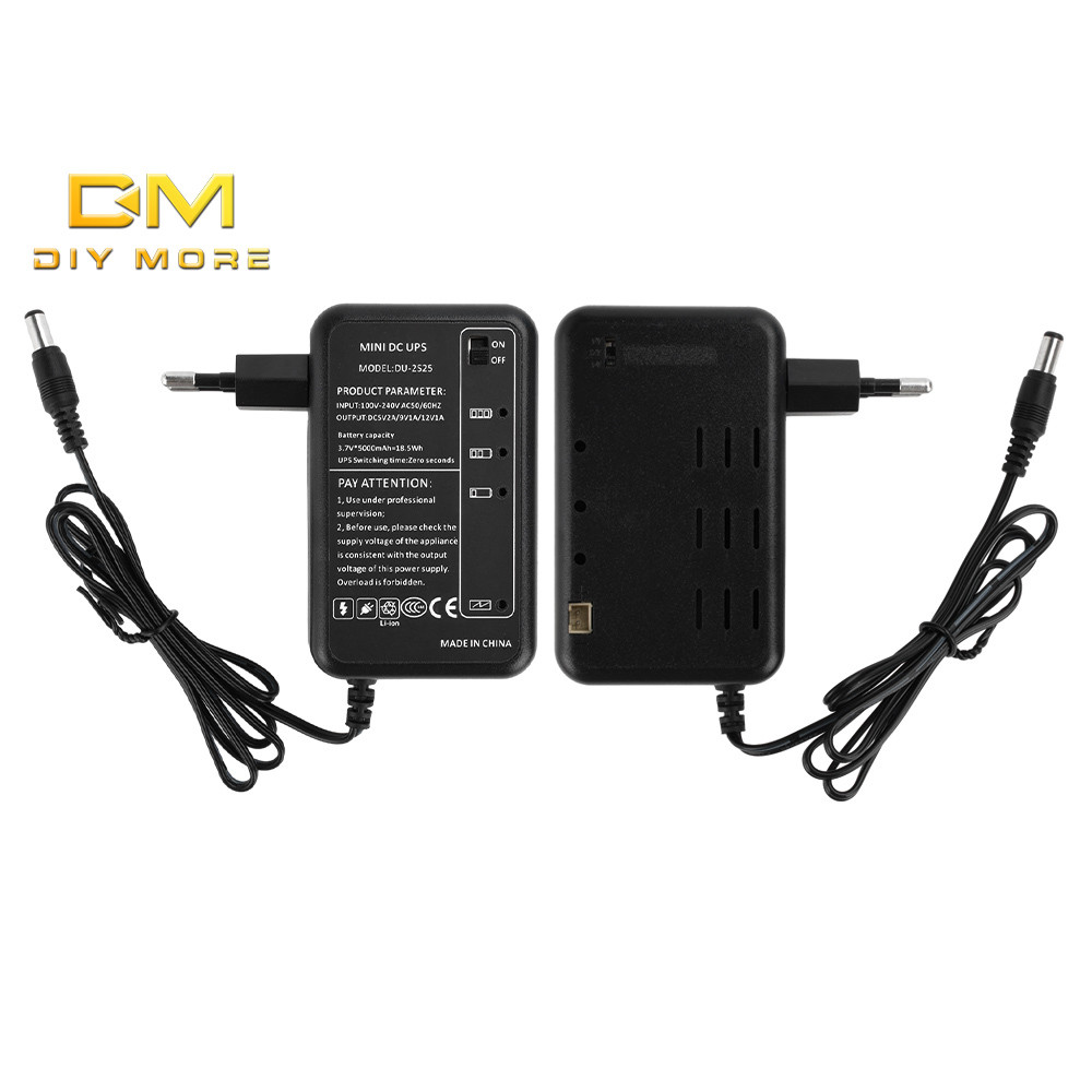 Diymore AC 100-240V ถึง DC 5V 9V 12V Router Optical Cat กล้องขนาดเล็ก DC UPS แบตเตอรี่ลิเธียม Ion Po