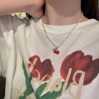 🍒ส่งไวจากไทย🍒 สร้อยโช๊คเกอร์เชอร์รี่ คอมุกสุดฮิต ใส่แล้วน่ารัก สไตล์เกาหลี ♥️