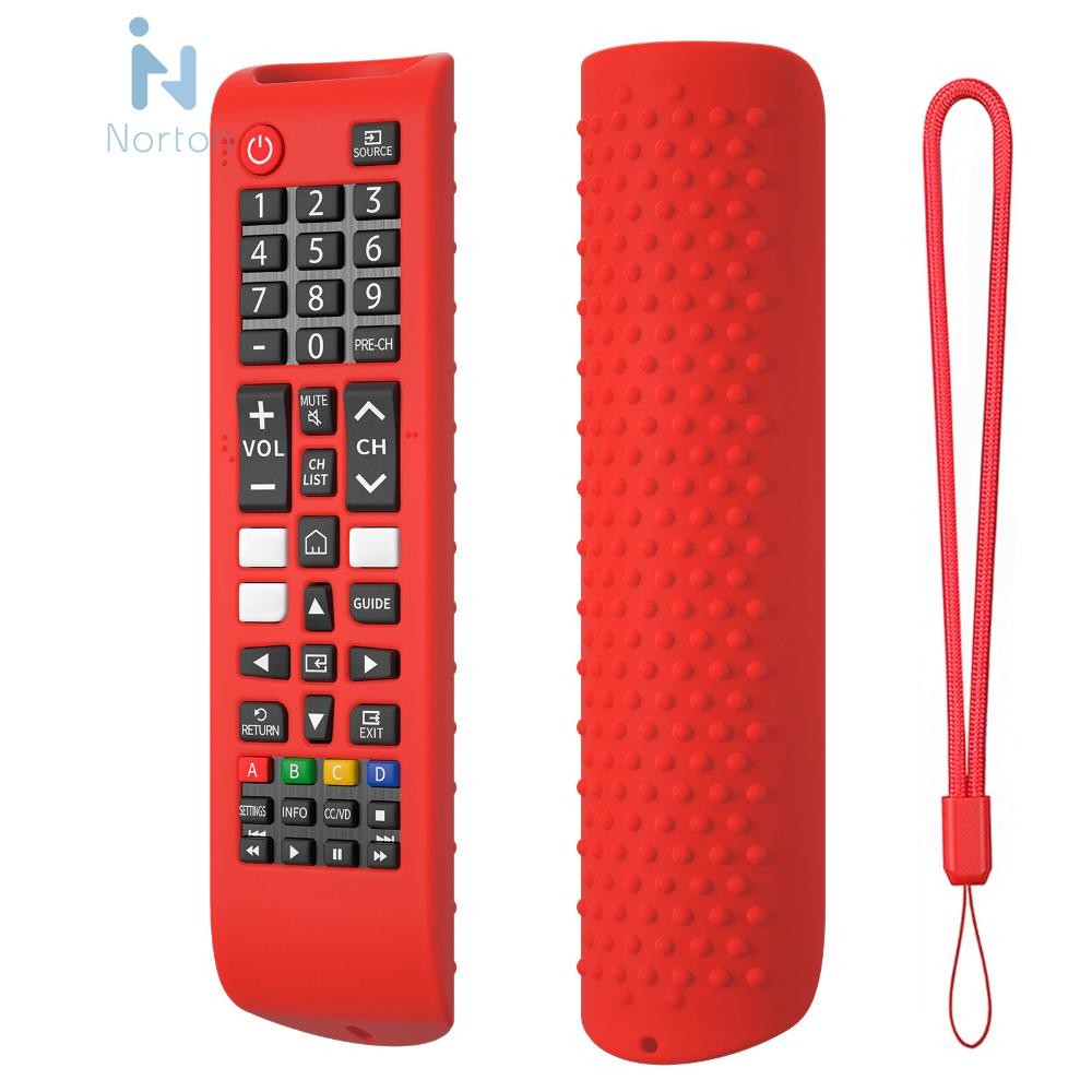 เคสซิลิโคนพร้อมเชือกเส้นเล็กสําหรับ Samsung Smart TV Remote BN59-01315A UK [Norton.th]