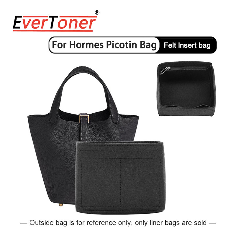 Evertoner Felt ใส่กระเป๋าเหมาะสําหรับ H PICOTIN ล็อค 18/22 กระเป๋าถือกระเป๋า Felt ผ้าแต่งหน้ากระเป๋าสนับสนุนแบบพกพาใส่กระเป๋า Organizer