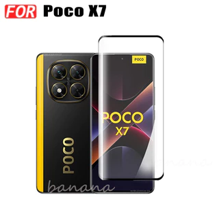 3 in 1 Poco X7 กระจกนิรภัยสําหรับ PocoX7 X7 Pro Poco C75 C65 C61 ป้องกันหน้าจอกล้องเลนส์แก้วคลุมทั้งหมดฟิล์มกระจกนิรภัย