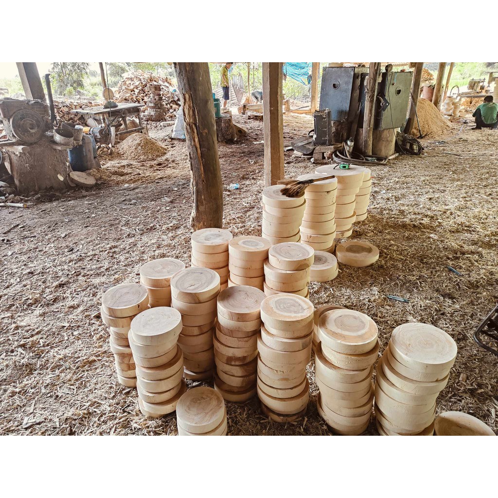 เขียงไม้มะขาม ไม้เค็ง ทรงกลม ขนาด18นิ้วหนา7-10cm.แช่น้ำเกลือสูตรเฉพาะ จากโรงงานผลิตเขียงไทย - รูปที่ 5