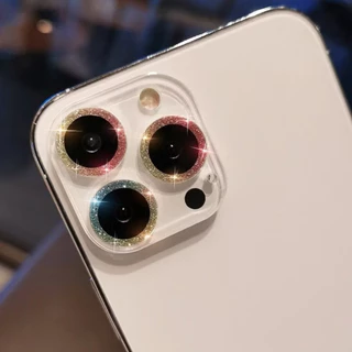 เพชรประกายไฟ นิรภัย ใส ฟิล์มกันรอยกล้อง For iphone 11 12 Pro Max 13 12 Mini 16 11 13 14 15PRO ฟิล์มกระจกเลนส์กล้องสำหรับ