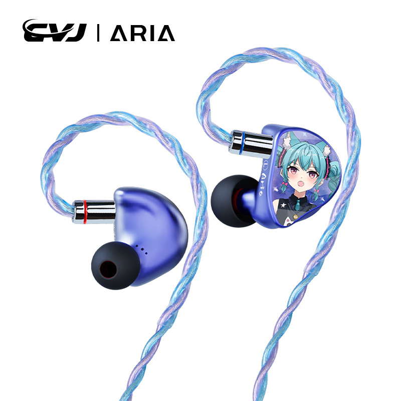 Cvj ใหม่ ARIA หูฟังประสิทธิภาพสูง Nano-Crystal เคลือบ 10 มม.วงจรแม่เหล็กคู่CCAW Voice Coil หูฟังชนิด